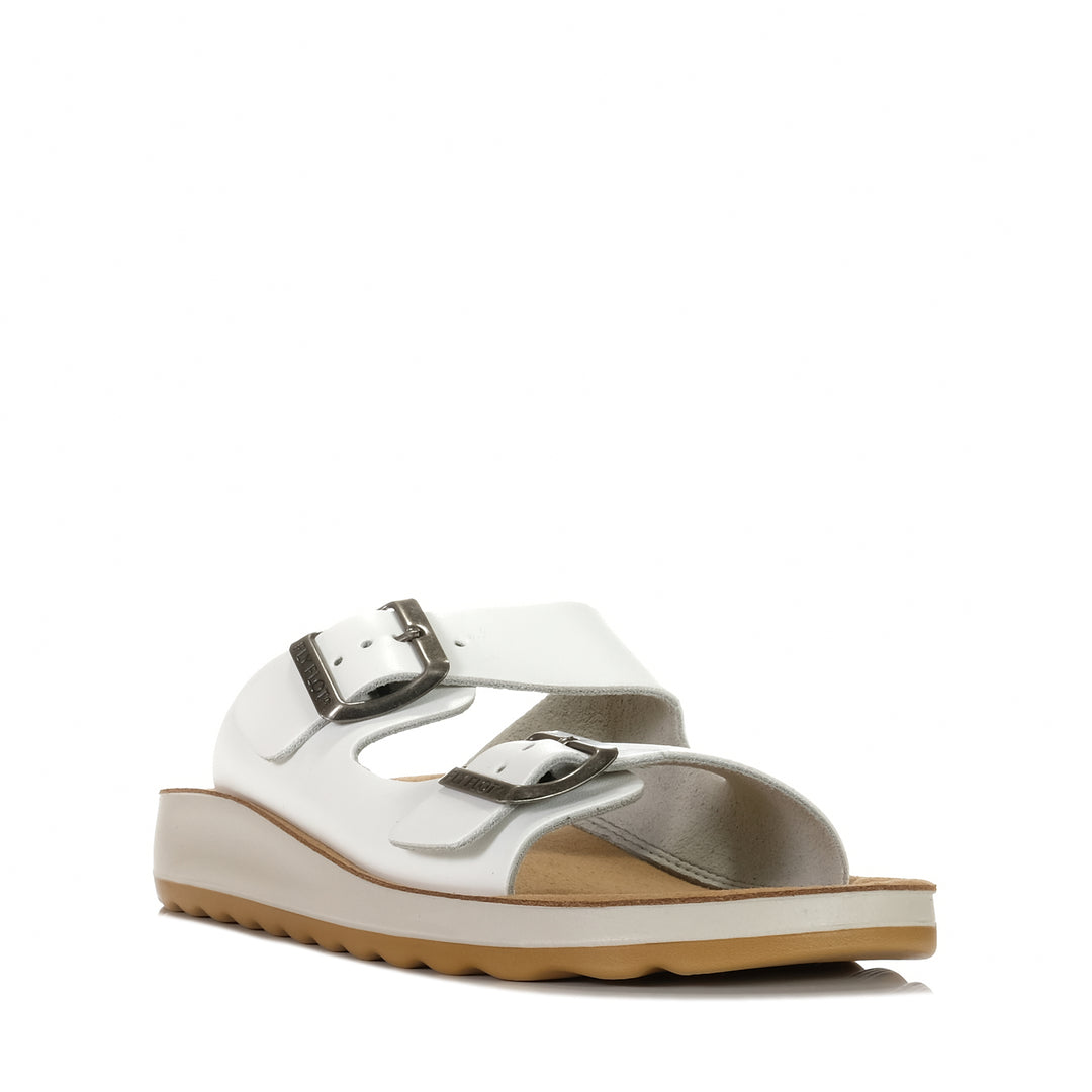 Fly Flot 77G64 2C White, Womens, flats, Fly Flot, sandals, white, wide, womens