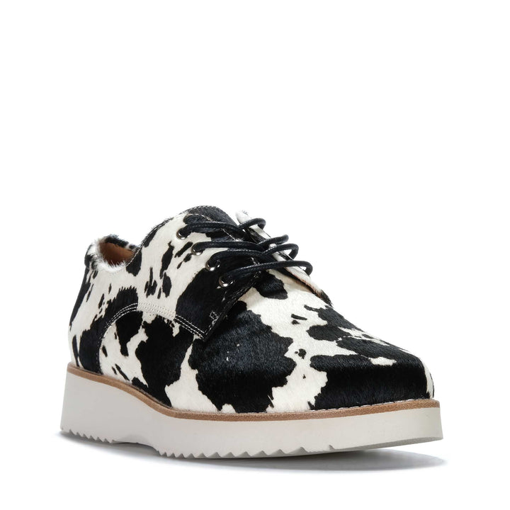 Gelato Addiction Black/White Cow Womens Shoes