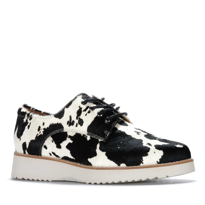 Gelato Addiction Black/White Cow Womens Shoes