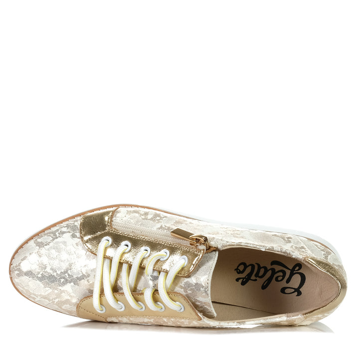 Gelato Almos Gold Mix, Womens, flats, gelato, metallic, shoes, womens