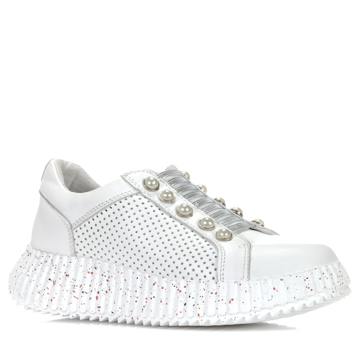 Gelato Celestial White/Silver, Womens, flats, gelato, low-top, shoes, sneakers, white, womens