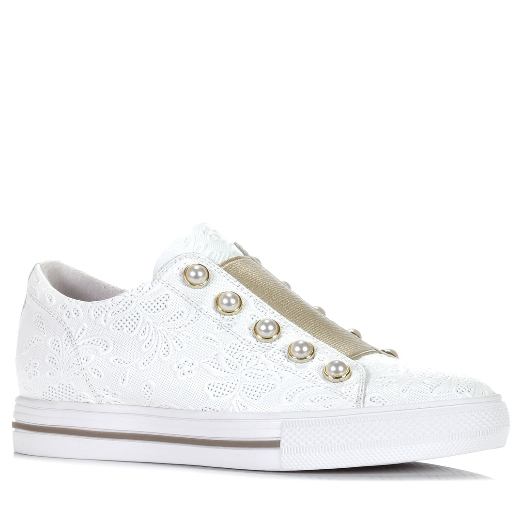 Gelato Kyro White Emboss, 37 eu, 38 eu, 39 eu, 40 eu, 41 eu, 42 eu, flats, gelato, low-tops, shoes, sneakers, white, womens