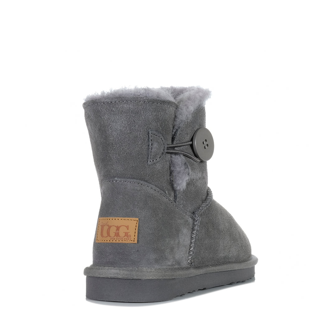 Grosby Button Ugg Dark Grey