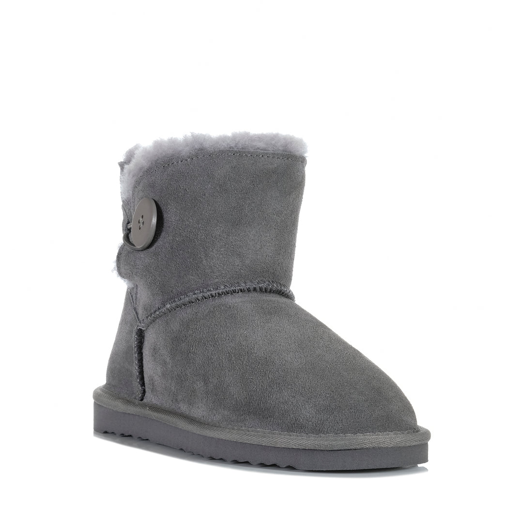 Grosby Button Ugg Dark Grey