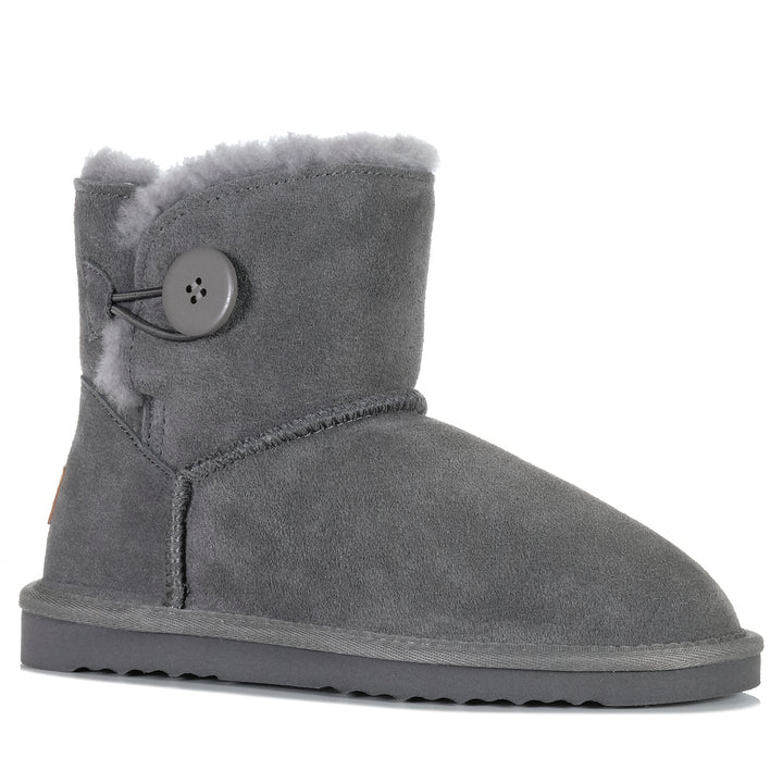 Grosby Button Ugg Dark Grey