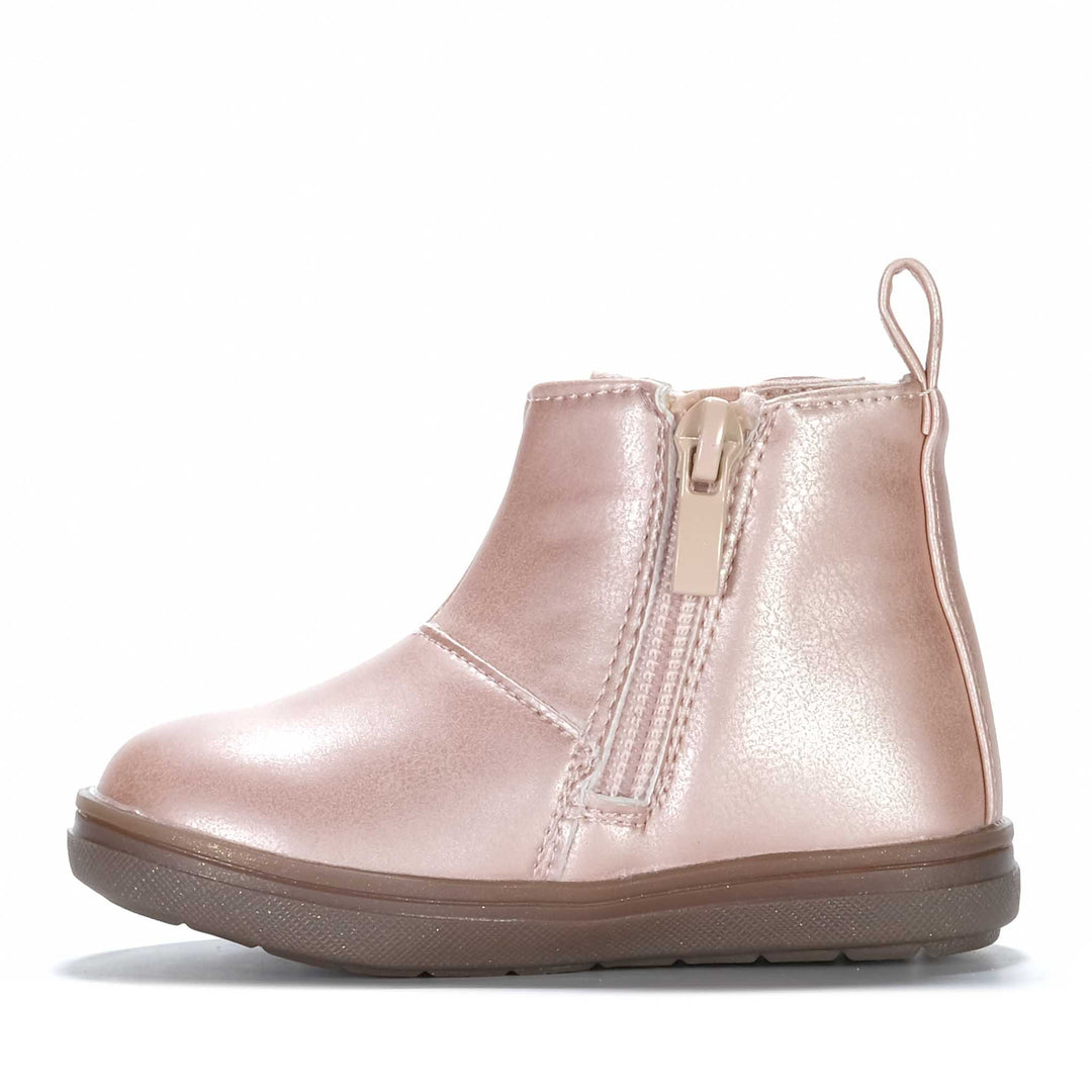 Grosby Emmie Pink Shimmer Toddler Boots