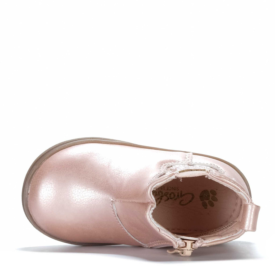 Grosby Emmie Pink Shimmer Toddler Boots