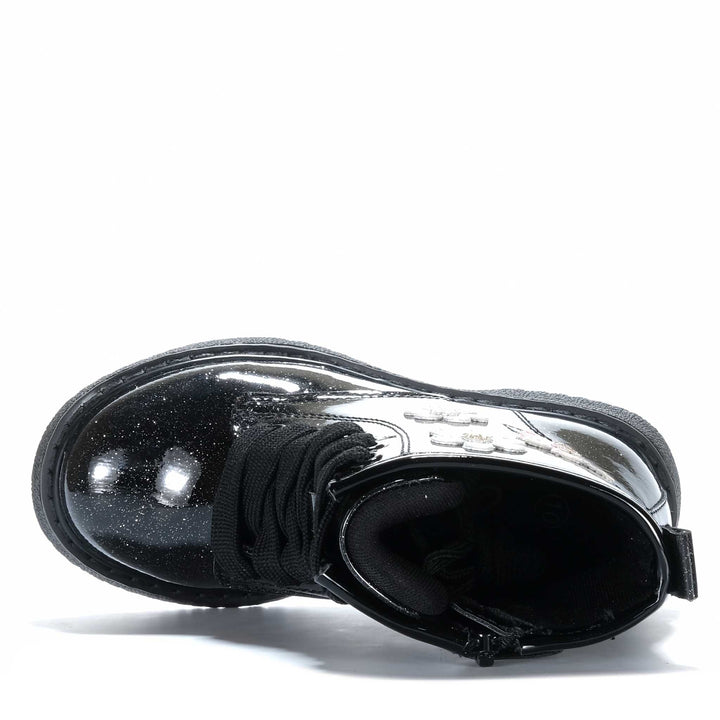 Grosby Florette Black Glitter Youth Boots