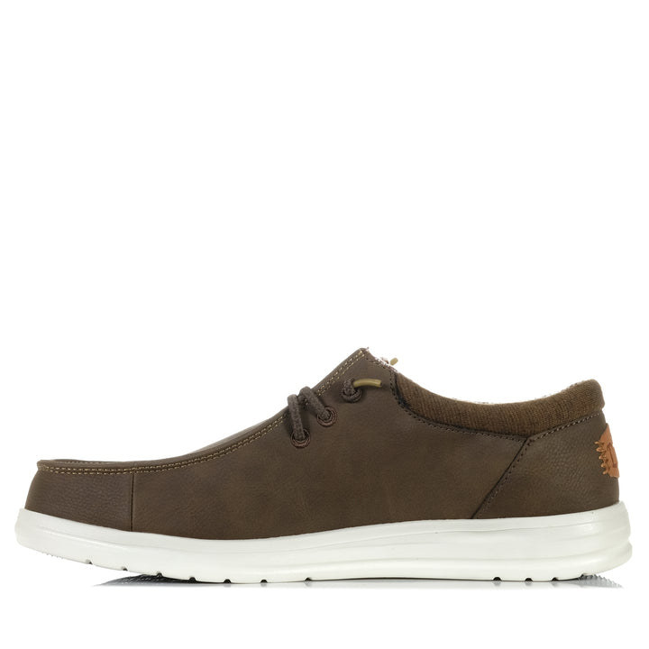 Hey Dude Mens Paul Classic Brown, 10 US, 11 US, 12 US, 13 US, 8 US, 9 US, brown, casual, Hey Dude, low-tops, mens, shoes, sneakers, wide