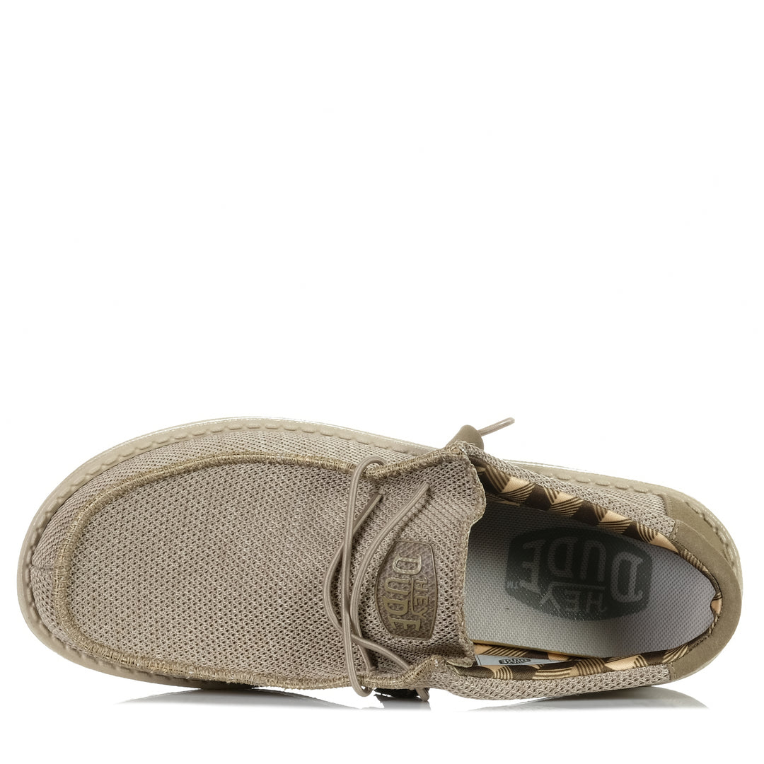 Hey Dude Mens Wally Sox Beige, 10 US, 11 US, 12 US, 13 US, 8 US, 9 US, brown, casual, Hey Dude, low-tops, mens, shoes, sneakers, wide