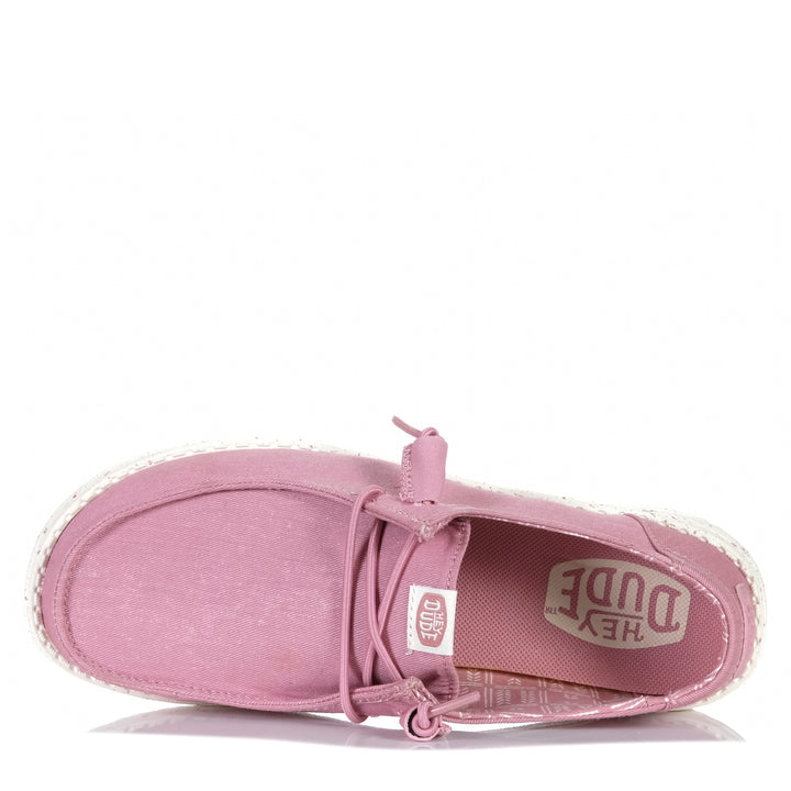 Hey Dude Womens Wendy Stretch Canvas Foxglove Pink
