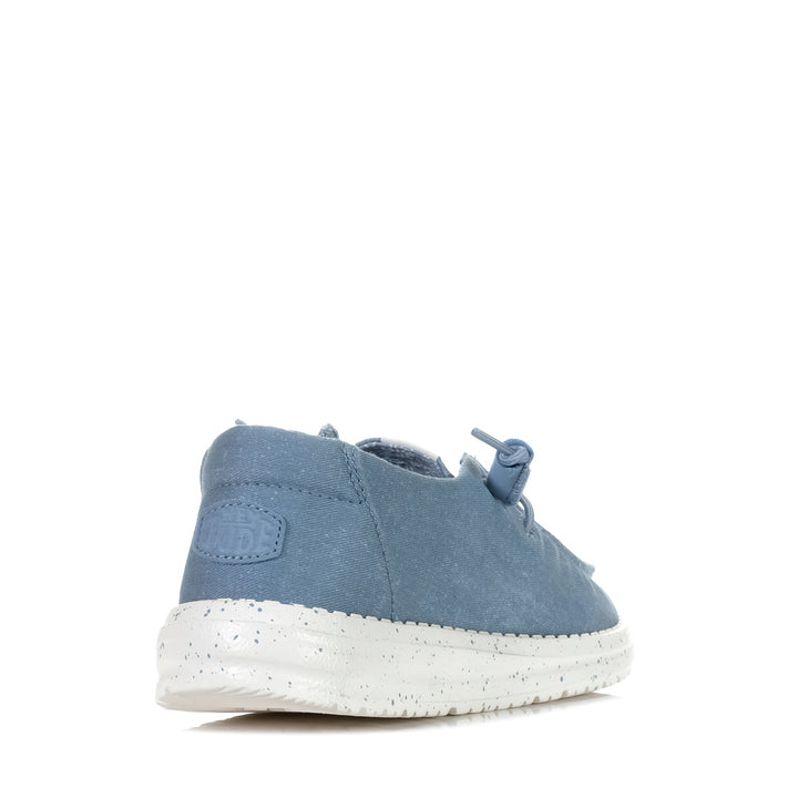 Hey Dude Womens Wendy Stretch Canvas Light Blue, Womens, blue, flats, hey dude, low-tops, shoes, sneakers, wide, womens