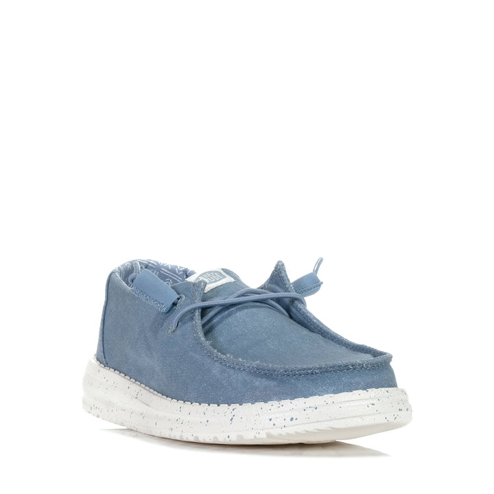 Hey Dude Womens Wendy Stretch Canvas Light Blue, Womens, blue, flats, hey dude, low-tops, shoes, sneakers, wide, womens