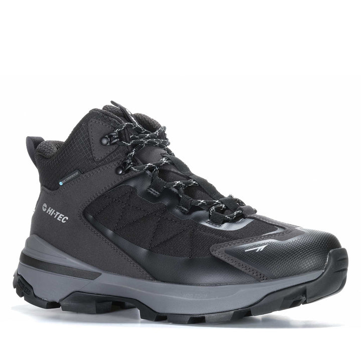 Hi-Tec Cascade Waterproof Black/Charcoal Mens Walking & Running