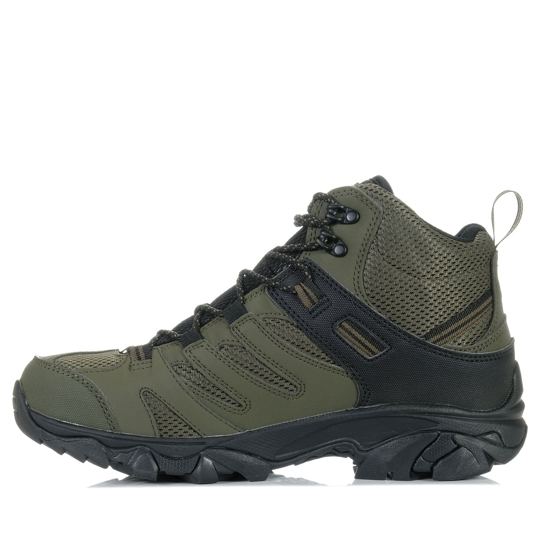 Hi-Tec Tarantula Mid Waterproof Black/Olive/Night, Mens, grey, hi-tec, hiking, mens, sports, walking, waterproof