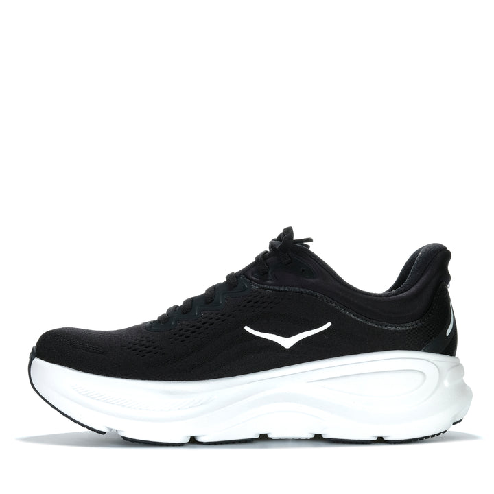 Hoka Bondi 9 Wide (2E) Black/White Mens Sports