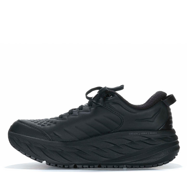 Hoka Bondi SR Wide (2E) Mens Black/Black Mens Walking &amp; Running