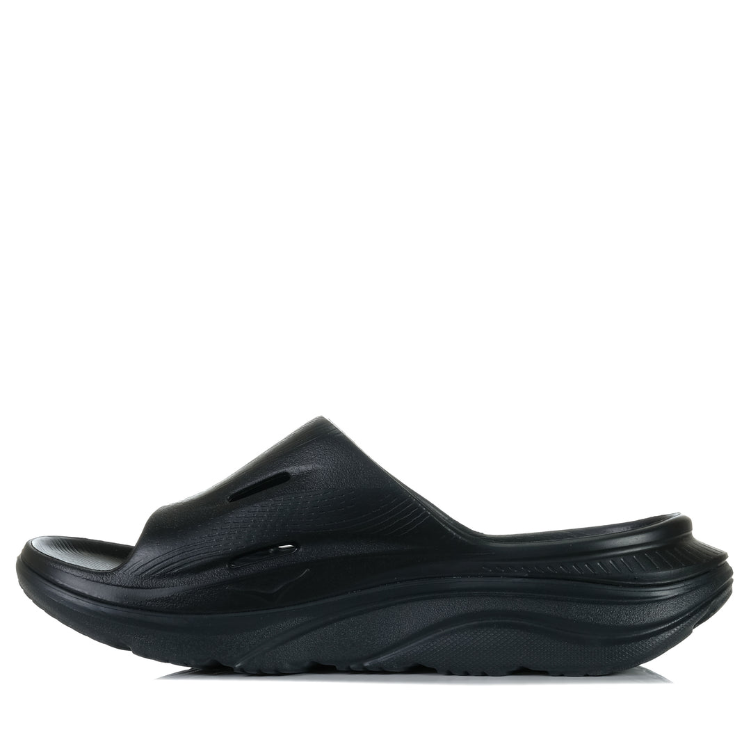 Hoka Ora Recovery Slide 3 Black, 10 m / 12 w us, 11 m / 13 w us, 12 m / 14 w us, 13 m / 15 w us, 5 m / 7 w us, 6 m / 8 w us, 7 m / 9 w us, 8 m / 10 w us, 9 m / 11 w us, black, flats, hoka, mens, sandals, unisex, wide, womens