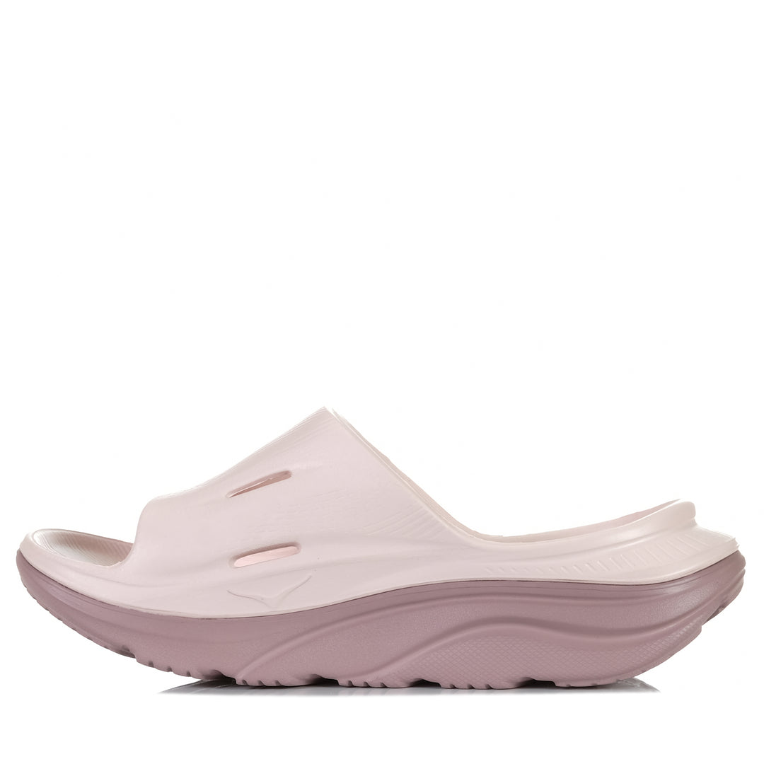 Hoka Ora Recovery Slide 3 Cosmic Pearl/Quartzite, Womens, flats, hoka, pink, sandals, wide, womens