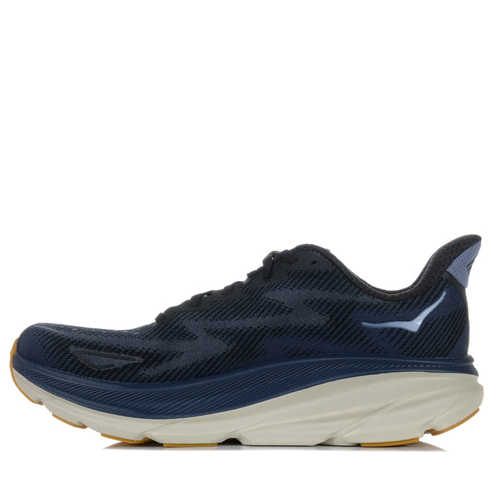 Hoka Clifton 9 Black/Varsity Navy, 10 US, 10.5 US, 11 US, 11.5 US, 12 US, 13 US, 8 US, 8.5 US, 9 US, 9.5 US, black, blue, Hoka, mens, multi, running, sports, wide