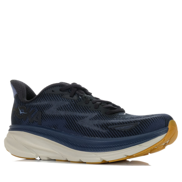 Hoka Clifton 9 Black/Varsity Navy, 10 US, 10.5 US, 11 US, 11.5 US, 12 US, 13 US, 8 US, 8.5 US, 9 US, 9.5 US, black, blue, Hoka, mens, multi, running, sports, wide