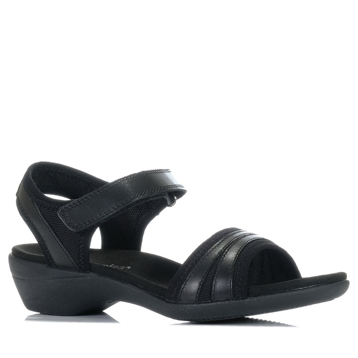 Hush Puppies Amazing Black, Womens, black, flats, hush puppies, sandals, wide, womens