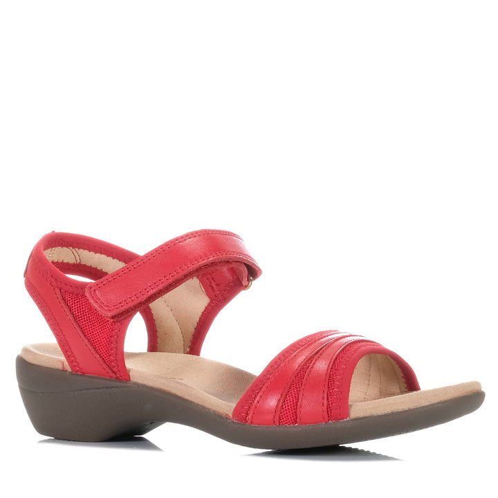 Hush Puppies Amazing Red Maple, Womens, flats, hush puppies, red, sandals, wide, womens