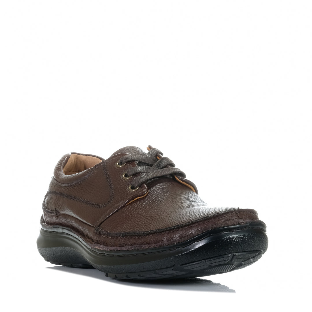 Hush Puppies Borrow Brown, Mens, Brown, Casual, Dress, Lace, Mens, Shoes, wide