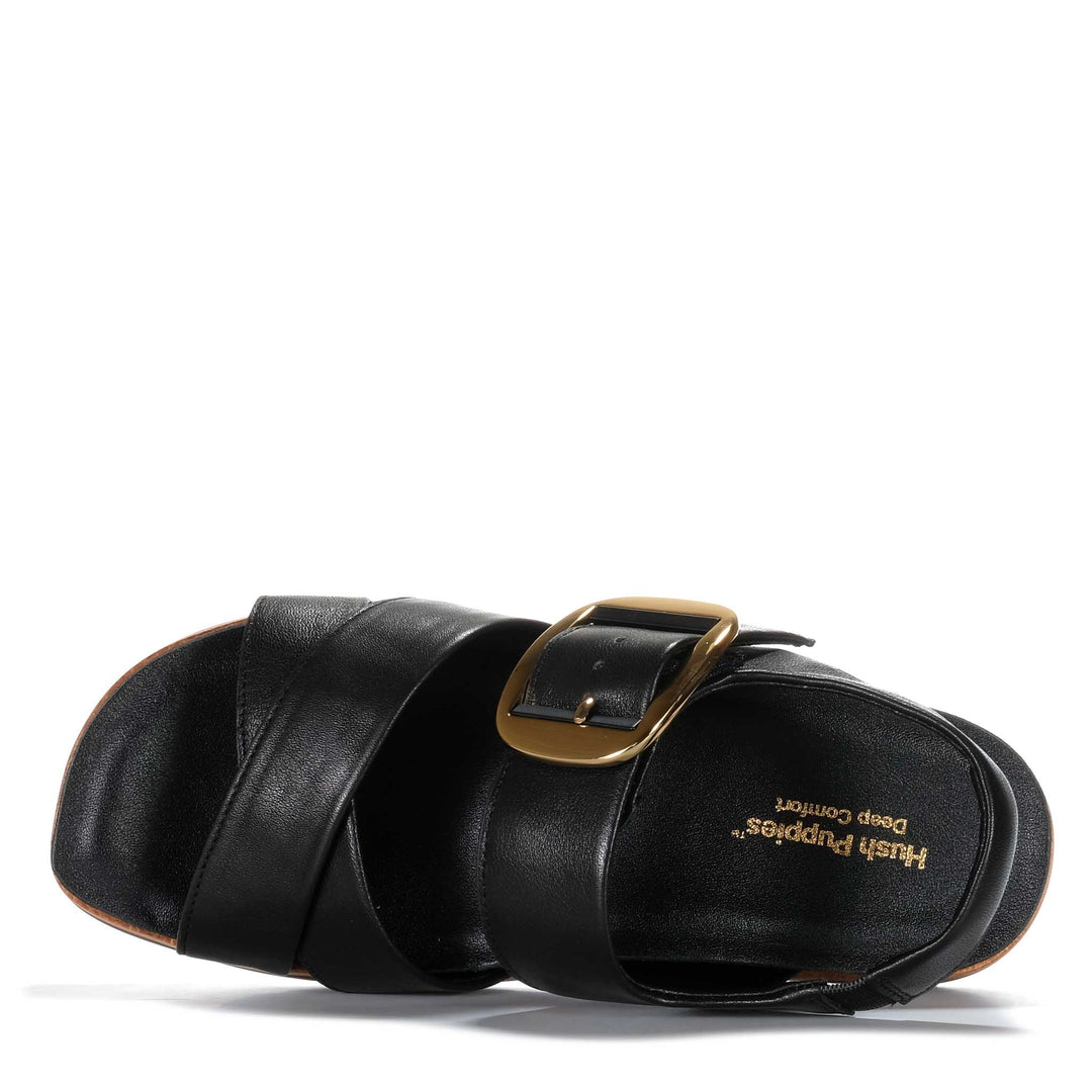 Hush Puppies Jester Black Womens Sandals