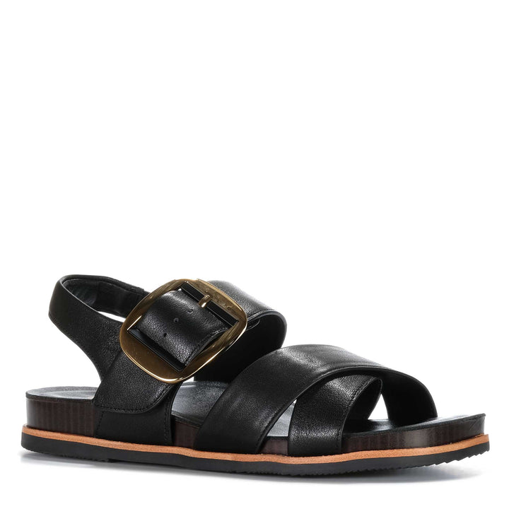 Hush Puppies Jester Black Womens Sandals