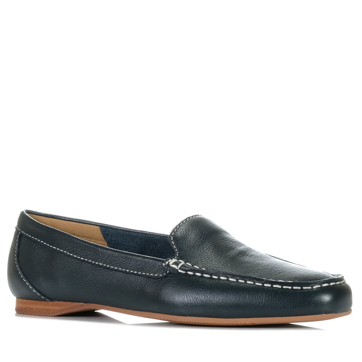 Hush Puppies Kairos Midnight Navy, Womens, blue, flats, hush puppies, loafer, shoes, wide, womens