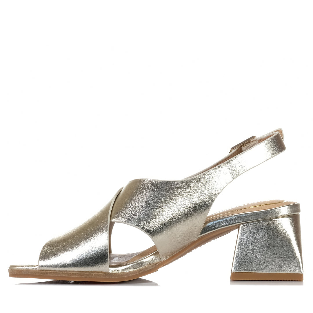 Hush Puppies Karisma Champagne, Womens, heels, hush puppies, metallic, sandals, womens