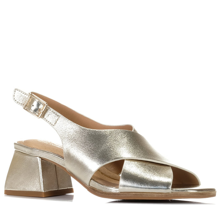 Hush Puppies Karisma Champagne, Womens, heels, hush puppies, metallic, sandals, womens