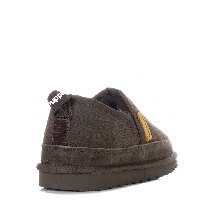 Hush Puppies Leopold Stone Suede, brown, grey, hush puppies, mens, slippers