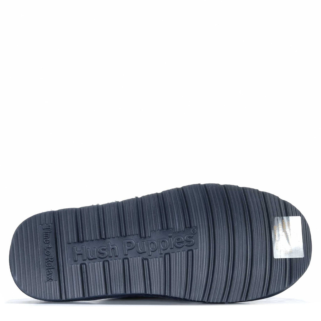 Hush Puppies Loch Navy Suede Mens Slippers