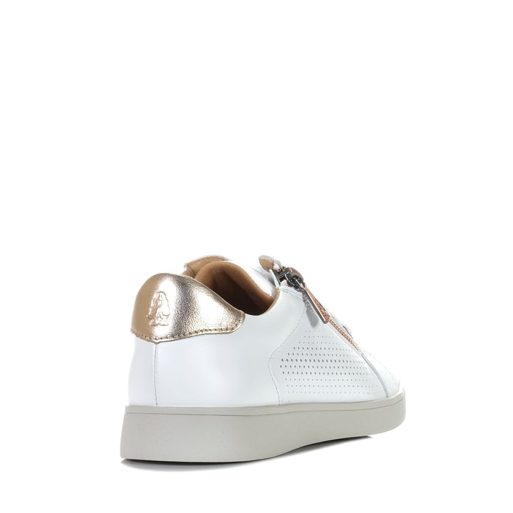 Hush Puppies Mimosa Perf White/Copper, 10 US, 11 US, 12 US, 6 US, 7 US, 8 US, 9 US, Hush Puppies, low-tops, multi, sneakers, white, wide, womens