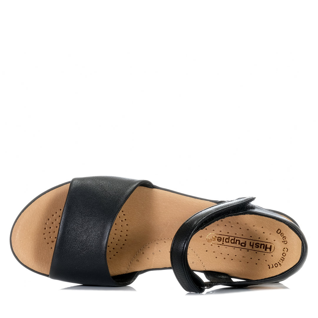 Hush Puppies Nigella Black, Womens, black, flat, flats, hush puppies, sandals, wide, womens