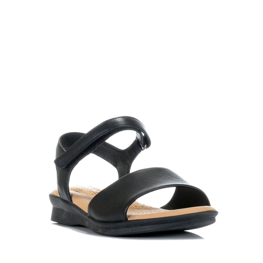 Hush Puppies Nigella Black, Womens, black, flat, flats, hush puppies, sandals, wide, womens