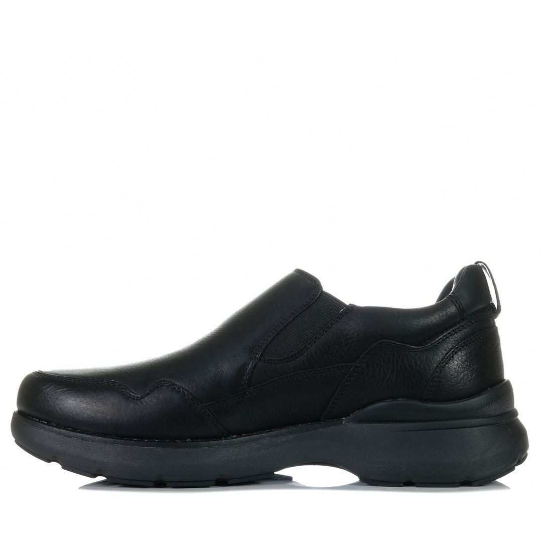 Hush Puppies Route Black, black, casual, hush puppies, mens, shoes, slip on