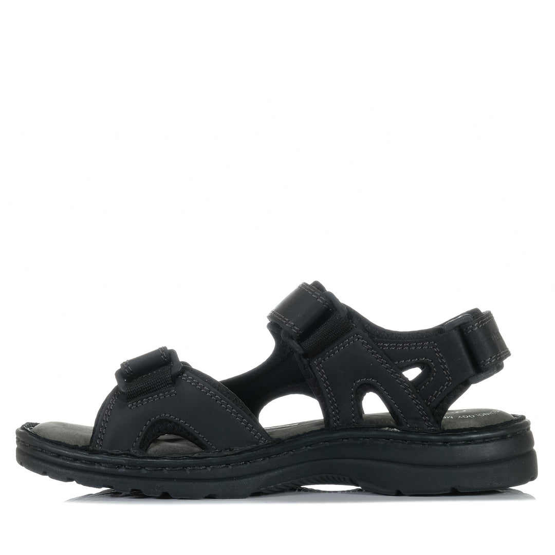 Hush Puppies Simmer Black, 10 uk, 11 uk, 12 uk, 13 uk, 14 uk, 6 uk, 7 uk, 8 uk, 9 uk, black, hush puppies, mens, sandals, wide