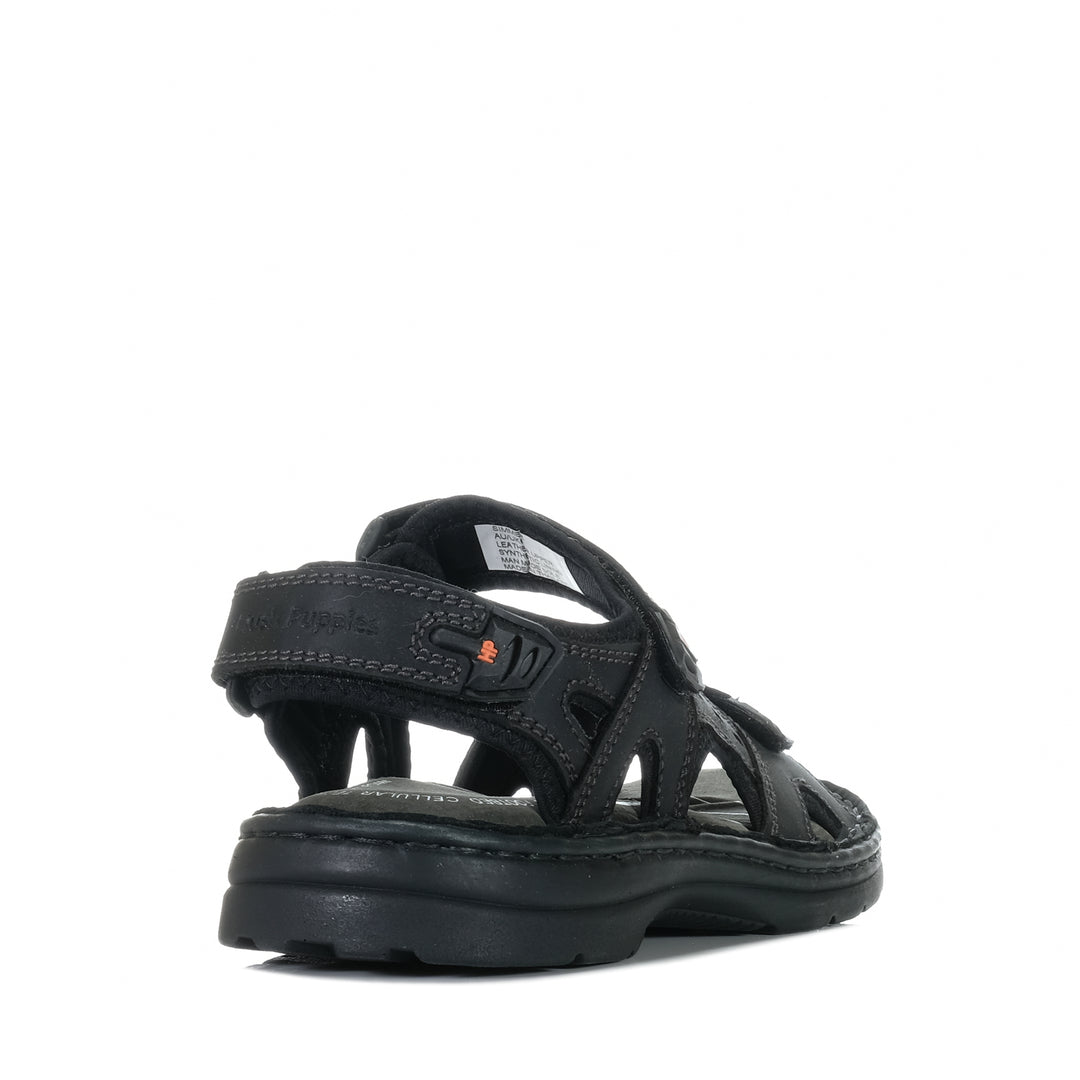 Hush Puppies Simmer Black, 10 uk, 11 uk, 12 uk, 13 uk, 14 uk, 6 uk, 7 uk, 8 uk, 9 uk, black, hush puppies, mens, sandals, wide