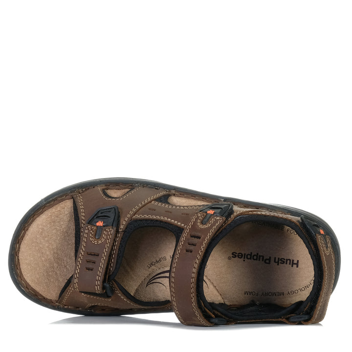 Hush Puppies Simmer Brown, 10 uk, 11 uk, 12 uk, 13 uk, 14 uk, 6 uk, 7 uk, 8 uk, 9 uk, brown, hush puppies, mens, sandals, wide