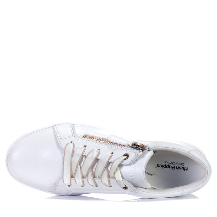 Hush Puppies Virtue White, Womens, flats, hush puppies, low-tops, shoes, sneakers, white, wide, womens