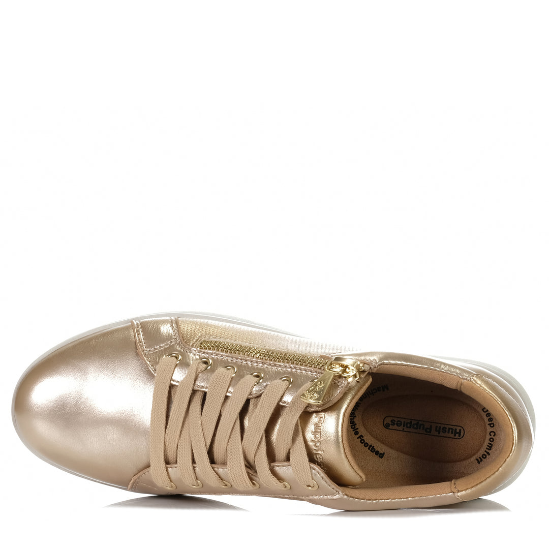 Hush Puppies Mimosa Soft Gold, 10 US, 11 US, 6 us, 6.5 US, 7 US, 8 US, 9 US, gold, hush puppies, low-tops, metallic, sneakers, womens