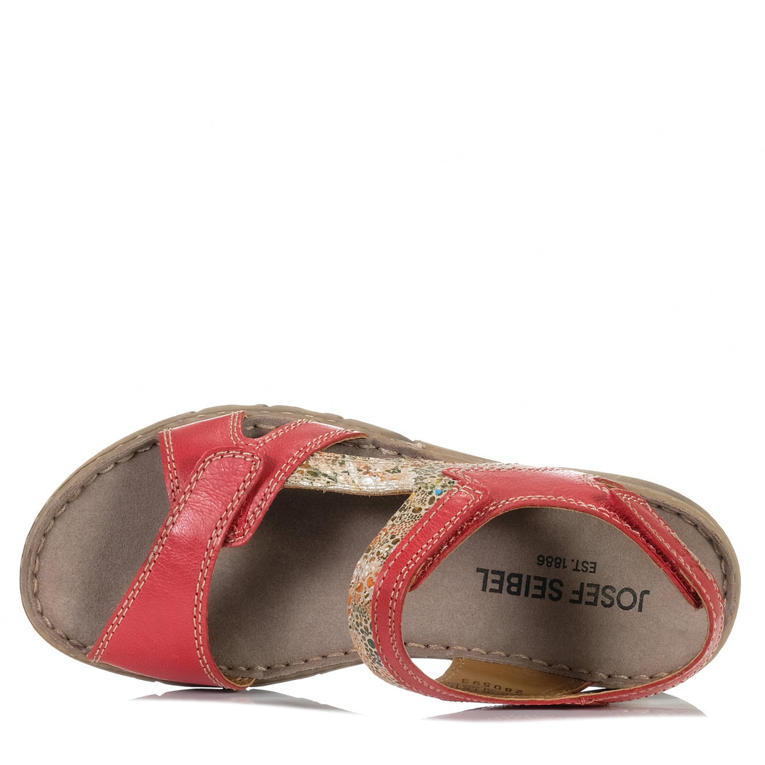 Josef Seibel Brenda 03 Rot-Multi Red, Womens, flats, josef seibel, multi, red, sandals, womens