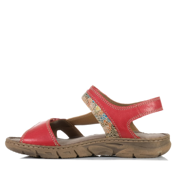 Josef Seibel Brenda 03 Rot-Multi Red, Womens, flats, josef seibel, multi, red, sandals, womens