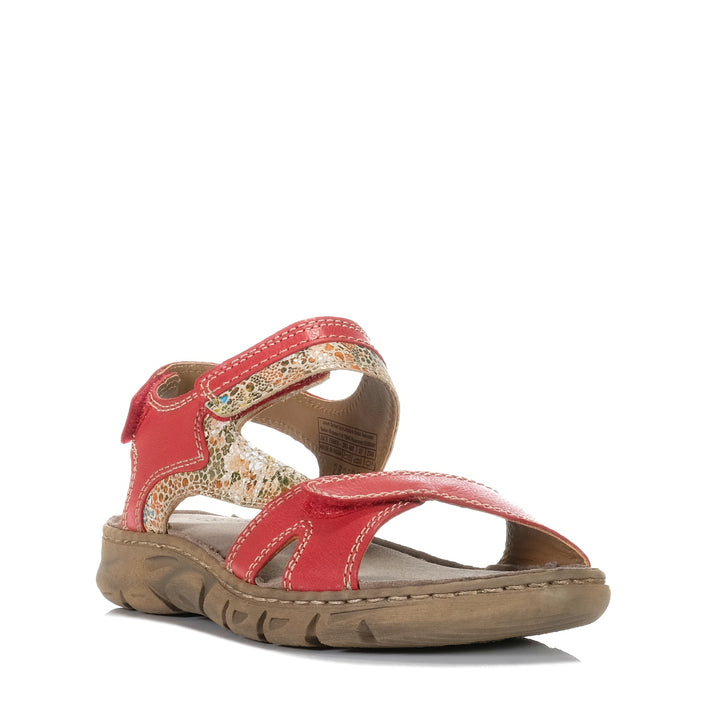 Josef Seibel Brenda 03 Rot-Multi Red, Womens, flats, josef seibel, multi, red, sandals, womens