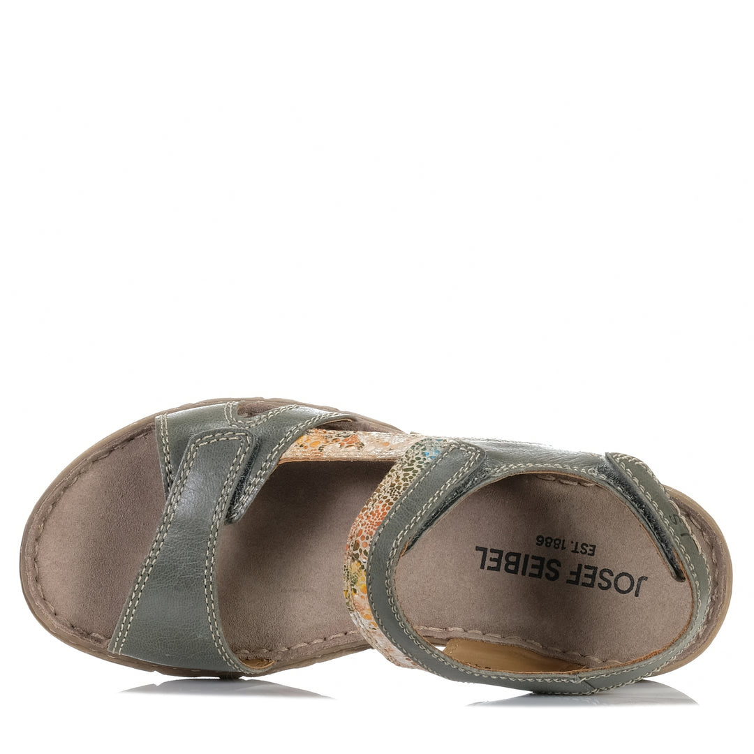 Josef Seibel Brenda 03 Schilf-Multi Green, Womens, flats, josef seibel, multi, sandals, womens