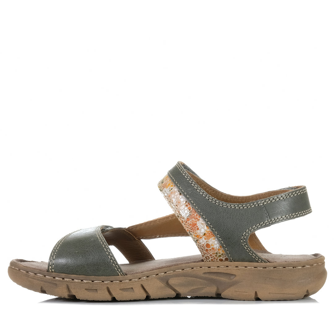 Josef Seibel Brenda 03 Schilf-Multi Green, Womens, flats, josef seibel, multi, sandals, womens