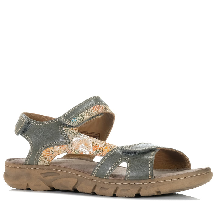 Josef Seibel Brenda 03 Schilf-Multi Green, Womens, flats, josef seibel, multi, sandals, womens